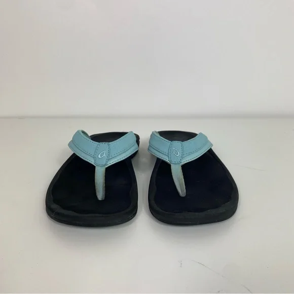 Olukai flip flops women’s size 6 blue and black Ohana Flip-Flops - Picture 2 of 6
